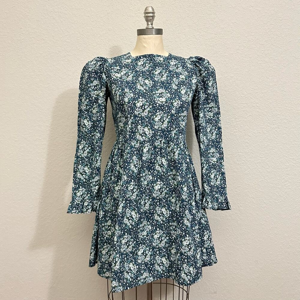 BATSHEVA x LAURA ASHLEY Mini Dress Floral Allerton Archive Print